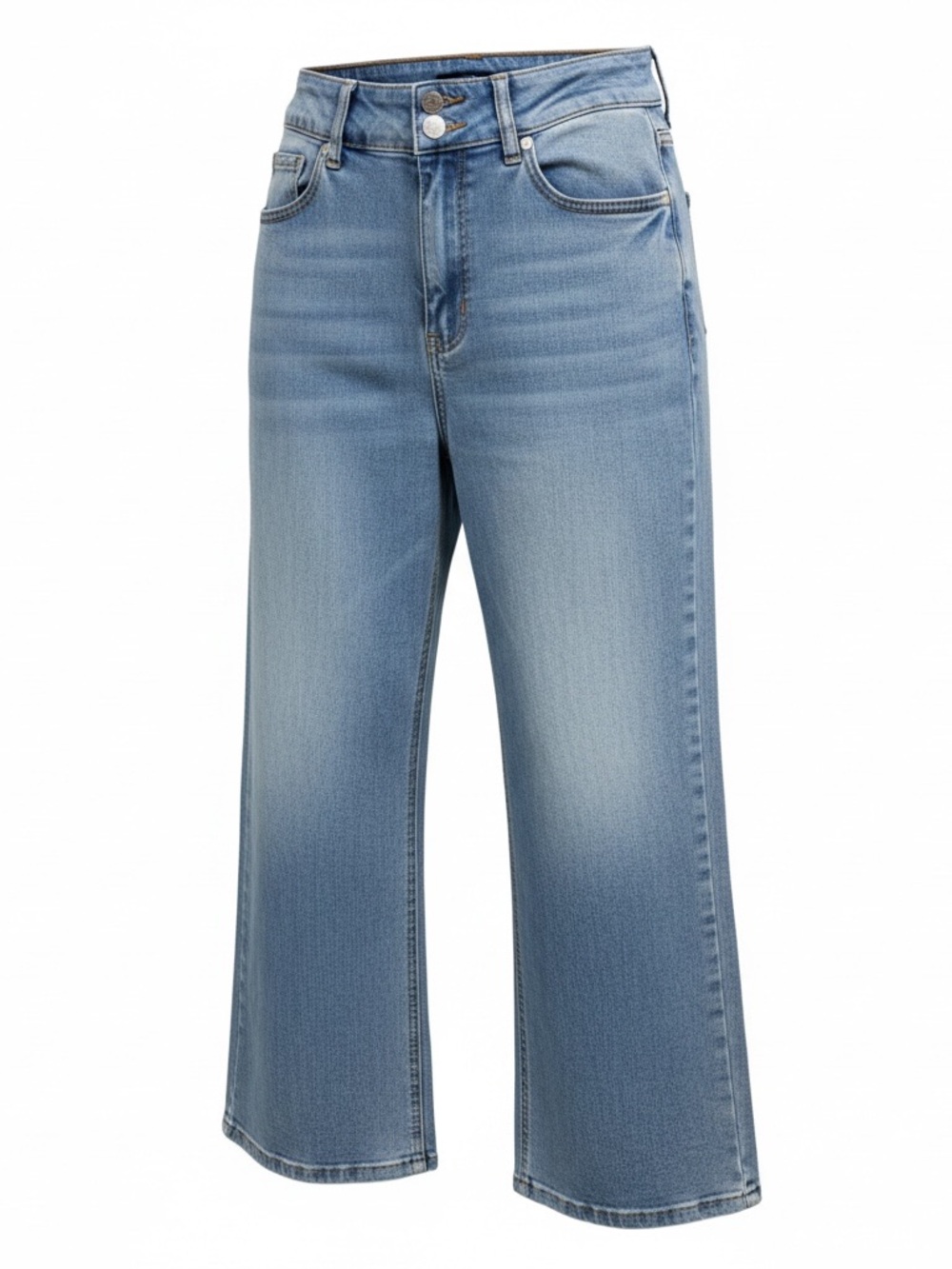Judy Blue Light Wash Wide-Leg Crop Jeans